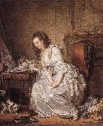 GREUZE, Jean-Baptiste The Broken Mirror sd oil on canvas